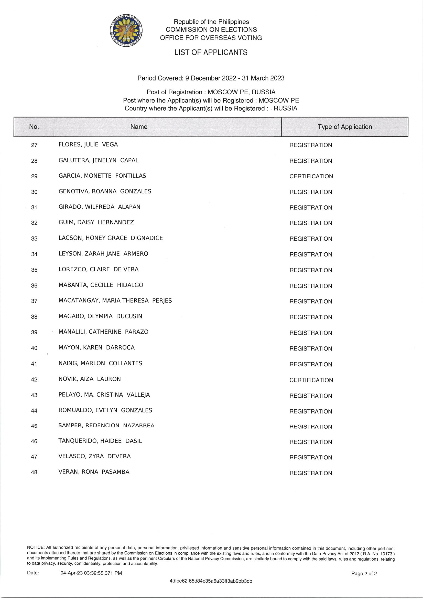 Notice of Hearing for 17 April 2023 RERB Hearing Page 3