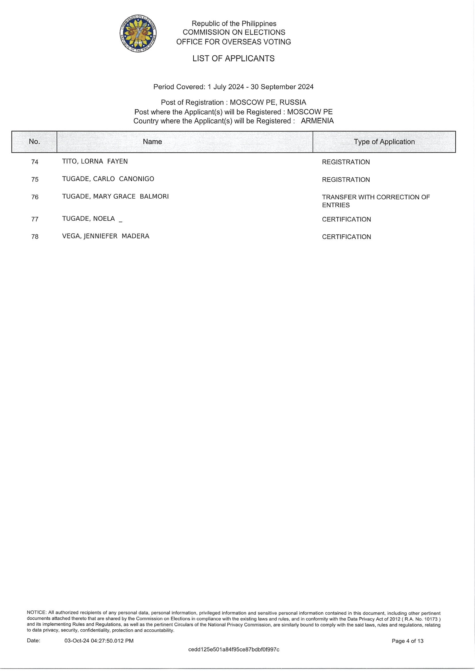 Notice of Hearing for 18 October 2024 RERB Hearing Page 05