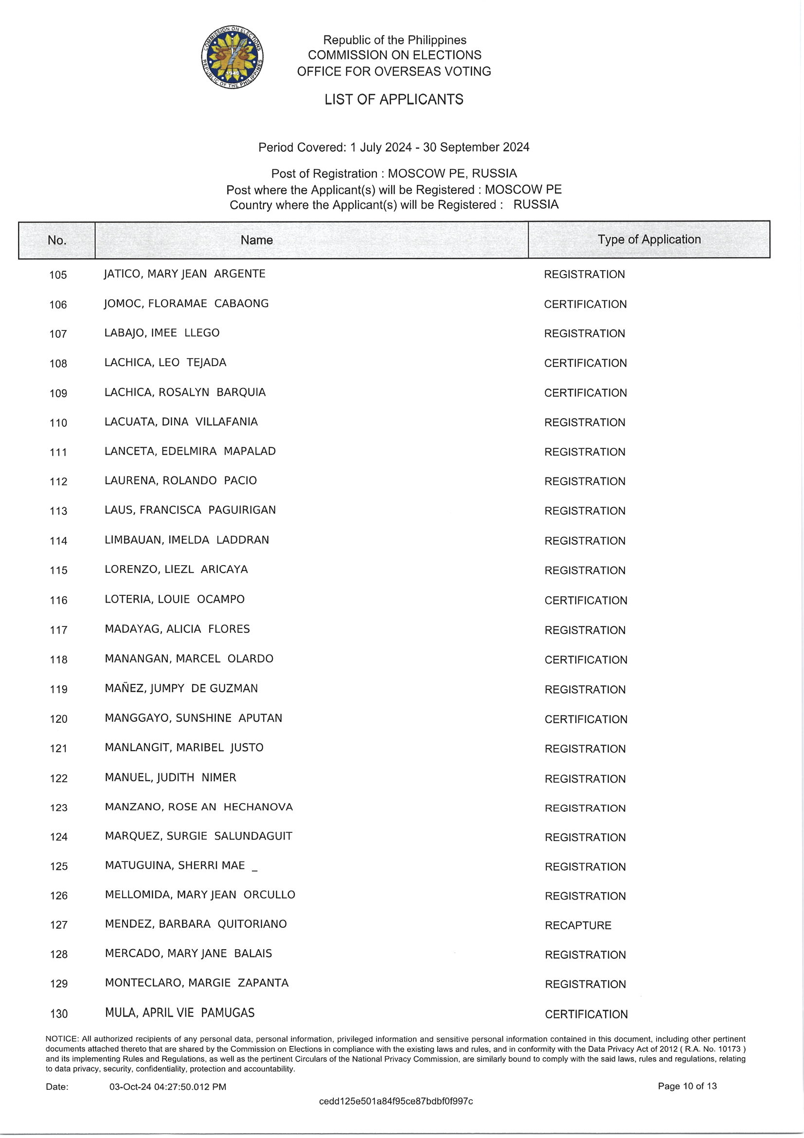 Notice of Hearing for 18 October 2024 RERB Hearing Page 11